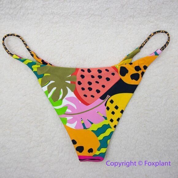 NEW It’s now cool String Bikini Bottom cheeky thong in Tropicool, size L - Picture 10 of 12